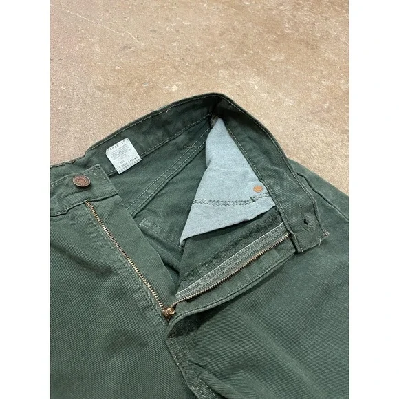 Vintage Levis 555 Jeans Mens 30x30 Green Relaxed Fit Straight Leg USA 90s